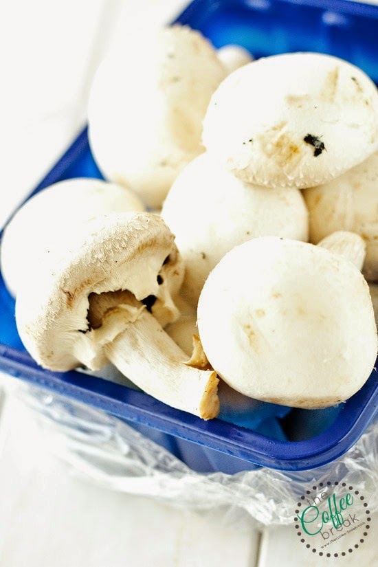 White mushroom caps